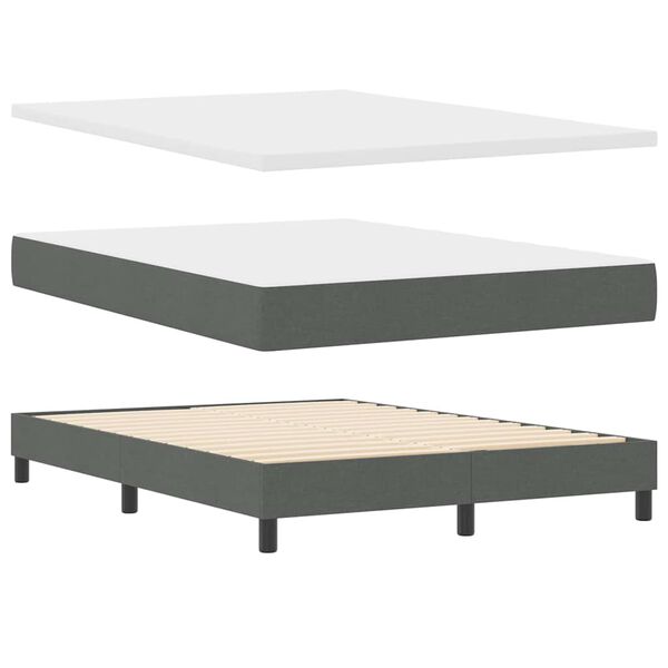 vidaXL Boxspringbed met matras Donkergrijs 160 x 200 cm Stof