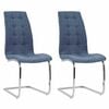 vidaXL Eetkamerstoelen 2 st stof blauw