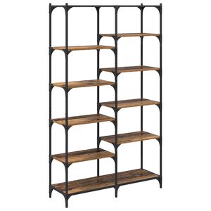 vidaXL Boekenkast 9-laags 100 x 32 x 170 cm Bewerkt hout Oud hout