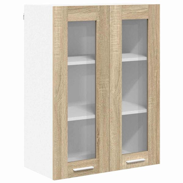 vidaXL Hangkast met opslag Sonoma Eiken 60 x 31 x 80 cm Bewerkt hout