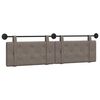 vidaXL Hangend hoofdbord Grijs Antiek PU