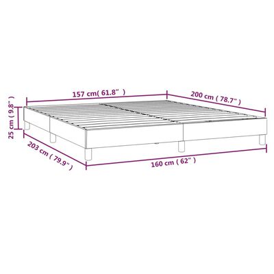 vidaXL Bedframe kunstleer bruin 160x200 cm