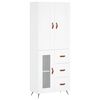 vidaXL Hoge kast 69,5x34x180 cm bewerkt hout wit