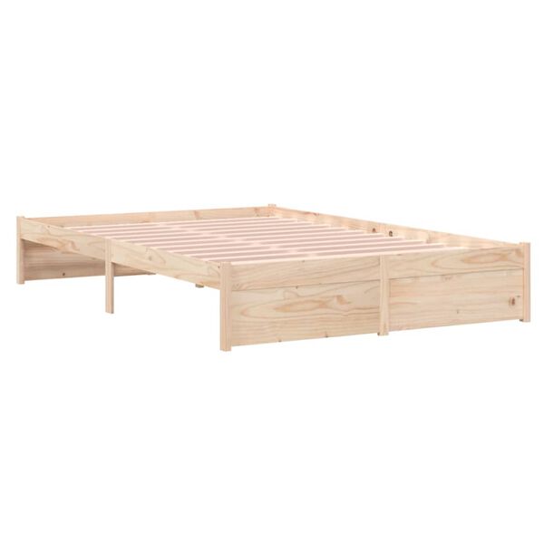 vidaXL Bedframe zonder matras massief hout 120x200 cm