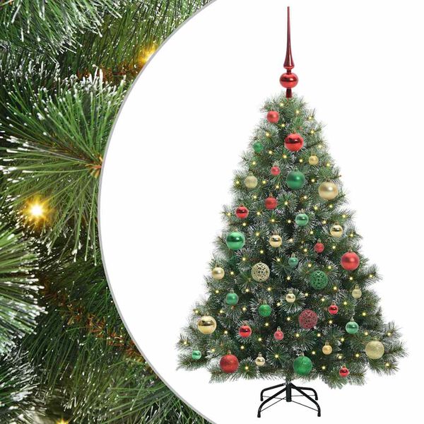 vidaXL Kunstkerstboom met 150 LED met standaard Groen 120 cm PE en PVC