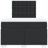 vidaXL Boxspring met matras kunstleer zwart 120x200 cm