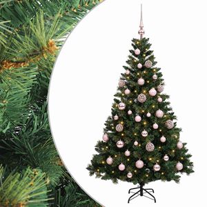 vidaXL Kunstkerstboom met Ballen 120 cm 150 LED's Warmwit