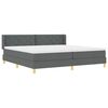 vidaXL Boxspringbed met matras Donkergrijs 200 x 200 cm Polyester