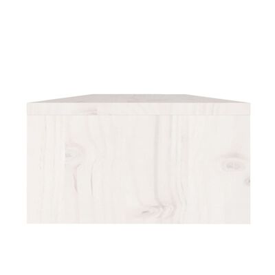 vidaXL Monitorstandaard 50x24x13 cm massief grenenhout wit