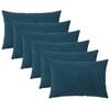 vidaXL Kussen met kussen HEERLEN 6 st Blauw fluweel