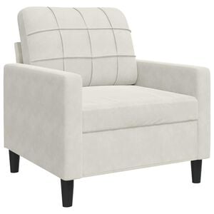 vidaXL Fauteuil 60 cm fluweel cr&egrave;mekleurig