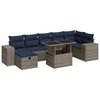 vidaXL 8-delige Loungeset met kussens poly rattan acacia bruin