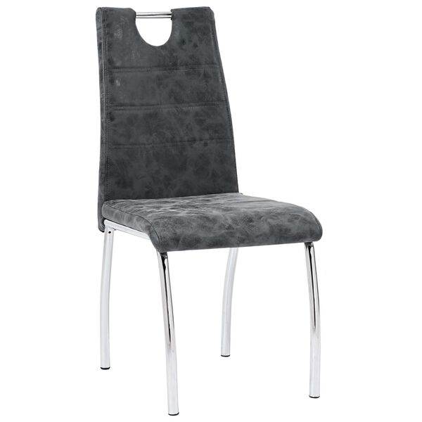 vidaXL Eetkamerstoelen 2 st kunstleer zwart