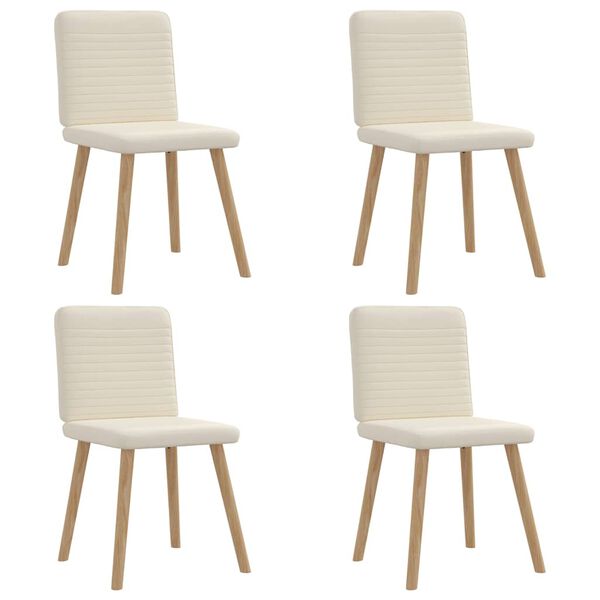 vidaXL Eetkamerstoelen 4 st linnen