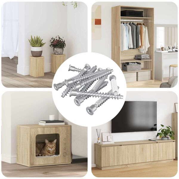 vidaXL Bevestigingsschroeven 2100 pcs Zilver Metaal