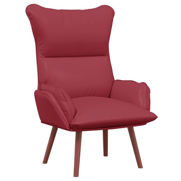 vidaXL Fauteuil Wijnrood 69 x 74 x 93 cm Kunstleer