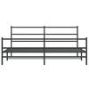 vidaXL Bedframe met hoofd- en voeteneinde&nbsp;metaal zwart 180x200 cm