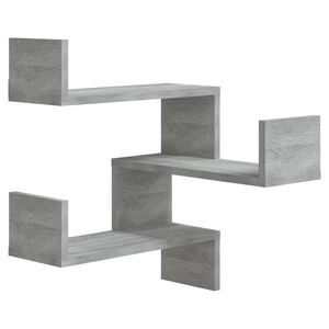 vidaXL Hoekwandschap 40x40x50 cm bewerkt hout grijs sonoma eikenkleur