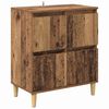 vidaXL Dressoirs 2 pcs Oud Hout 60 x 35 x 70 cm Bewerkt hout
