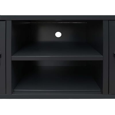 vidaXL Tv-meubel industriële stijl 120x35x48 cm metaal zwart