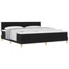 vidaXL Boxspringbed met matras met hoofdeinde Zwart 200 x 200 cm Stof