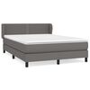 vidaXL Boxspring met matras kunstleer grijs 140x190 cm