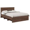 vidaXL Bedframe met hoofdeinde Bruin Eiken 150 x 200 cm Bewerkt hout