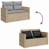 vidaXL Tuinbankenset met kussen 12 pcs Beige poly rattan
