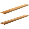 vidaXL Vensterbanken 2 st 160x15x2 cm massief eikenhout lichtbruin