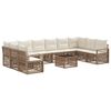 vidaXL Tuinbankenset 11 pcs Beige poly rattan