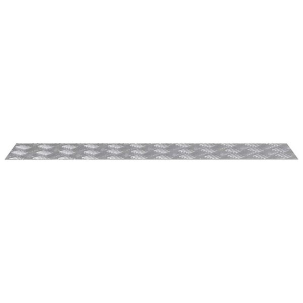 vidaXL Trap Tread Rechthoekig 2 pcs Zilver 90 x 20 cm Aluminium