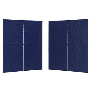 vidaXL Party Tent Zijwand 2 pcs Blauw 200 x 195 cm PE en staal