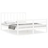 vidaXL Bedframe zonder matras massief grenenhout wit 160x200 cm