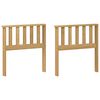 vidaXL Armleuningen Module 2 pcs Wit 60 x 6 x 61 cm Massief Acaciahout
