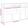 vidaXL Hoofdbordkast 180x19x103,5 cm bewerkt hout oud houtkleurig