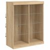 vidaXL Dressoir met LED-verlichting 202x37x100 cm sonoma eikenkleurig