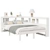 vidaXL Bed met boekenkast zonder matras grenenhout wit 120x200 cm