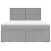 vidaXL Boxspring met matras stof lichtgrijs 180x200 cm