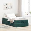 vidaXL Ottoman bed met matras 100x200 cm fluweel donkergroen