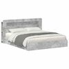 vidaXL Bedframe met opslag Betongrijs 200 x 200 cm Bewerkt hout
