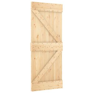vidaXL Schuifdeur NARVIK Naturel en Zwart 70 x 210 cm (213,5 cm)