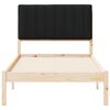 vidaXL Bedframe met Gevoerd Hoofdgedeelte Zwart 90 x 190 cm