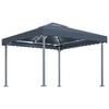 vidaXL Prieel met LED-lichtslinger 300x300 cm aluminium antracietkleur