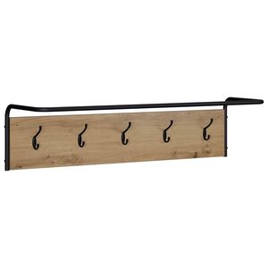 vidaXL Kapstok Artisanaal eiken 100 x 30 x 25 cm Bewerkt hout