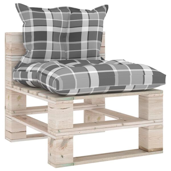 vidaXL 5-delige Loungeset met kussens pallet grenenhout