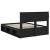 vidaXL Bedframe met matras Zwart 150 x 200 cm Massief grenenhout