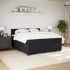 vidaXL Boxspring met matras fluweel zwart 180x200 cm