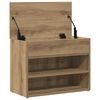 vidaXL Schoenenbankje 60x30x45 cm bewerkt hout artisanaal eikenkleur