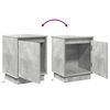 vidaXL Nachtkastje 2 pcs Beton Grijs 39 x 34,5 x 50 cm Bewerkt hout