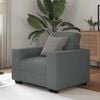 vidaXL Fauteuil 60 cm stof donkergrijs